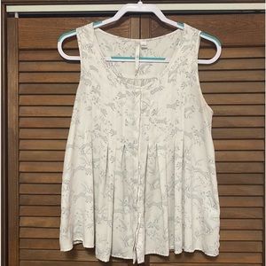 Fox print dressy tank top